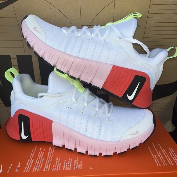NEW Nike Free Metcon 6 White Pink Foam Gym Training IB4526 100 Women Sz 7.5 - Picture 1 of 6